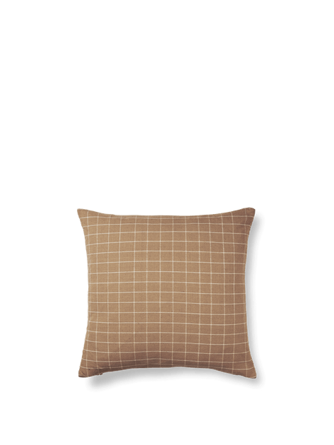 Ferm Living - Brown Cotton Cushion Cover - Copri cuscino - Lines