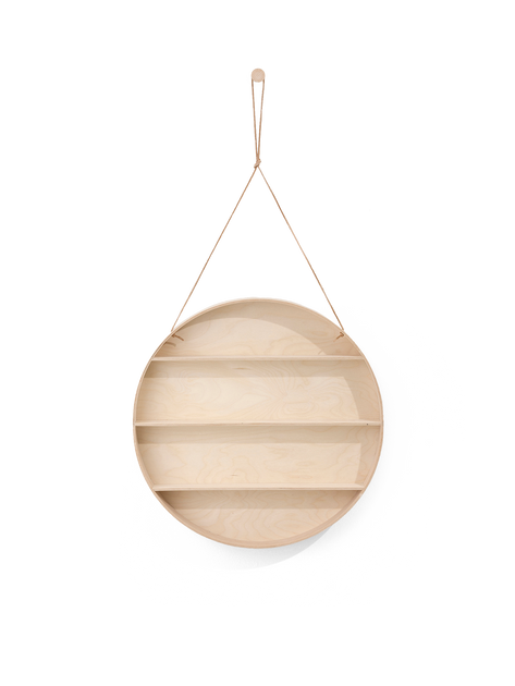 Give your wall a unique look with a round wooden shelf – ferm LIVING