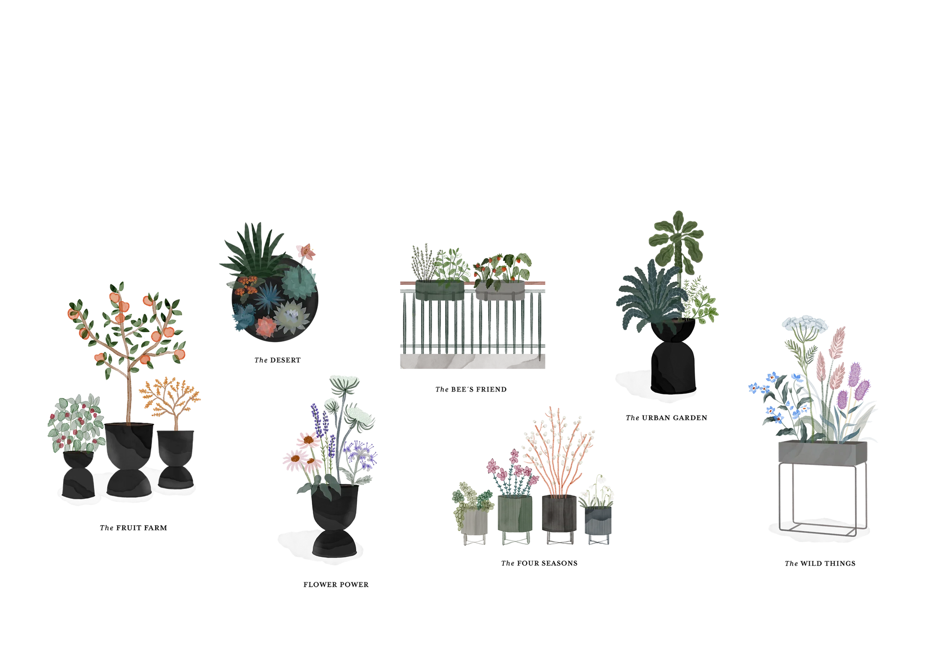 Plant guide for outdoor pots