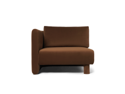 Module Dase Sofa avec accoudoir gauche en velours rich brun doux