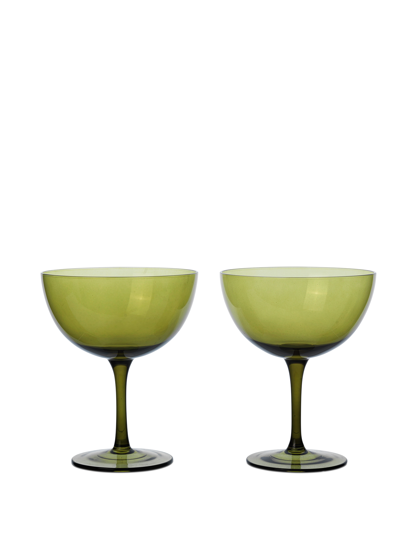 Host Cocktail Glasses - Set of 2 - Moss Green