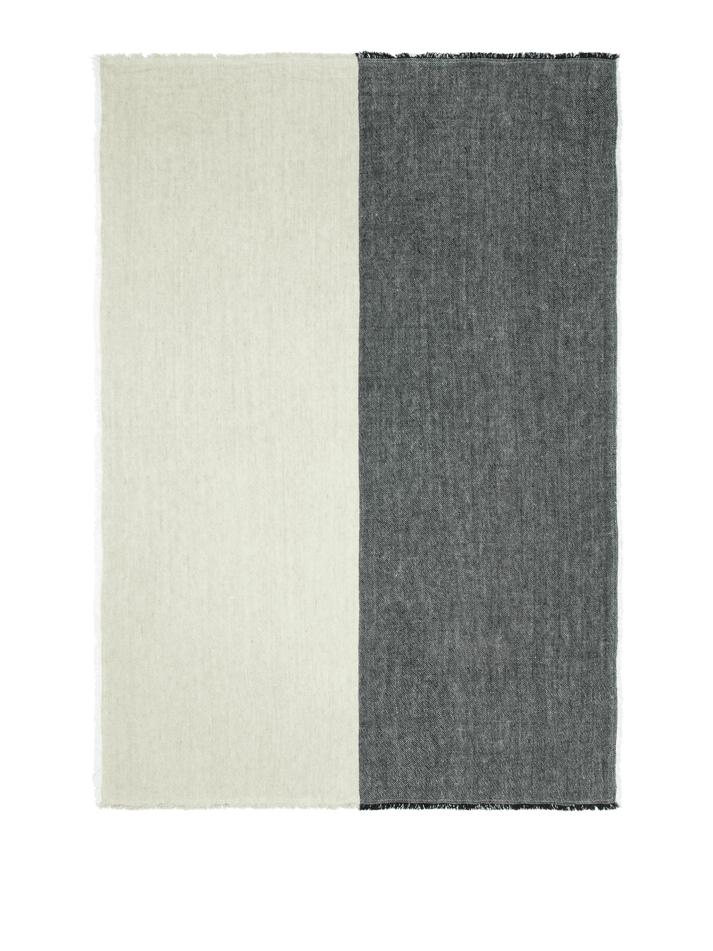 Pila Linen Throw - Black/Elm Green