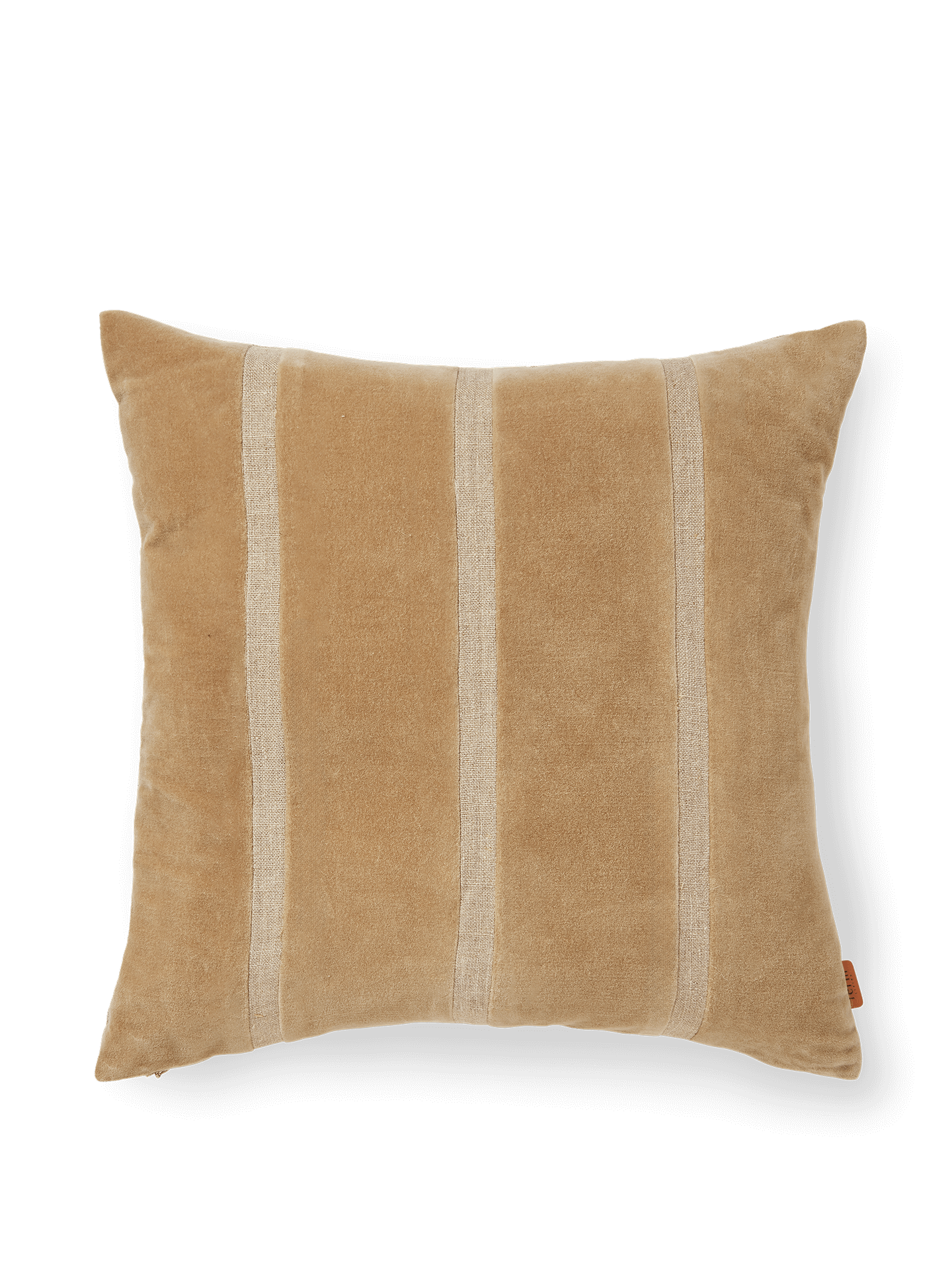 Senti Stripe Cushion - Dark Sand/Linen