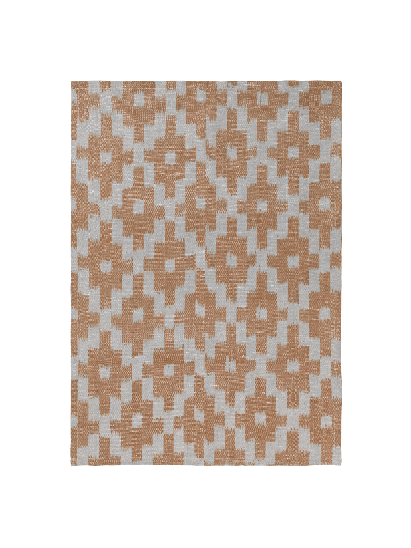 Ikat Tea Towel - Mist Blue/Terracotta