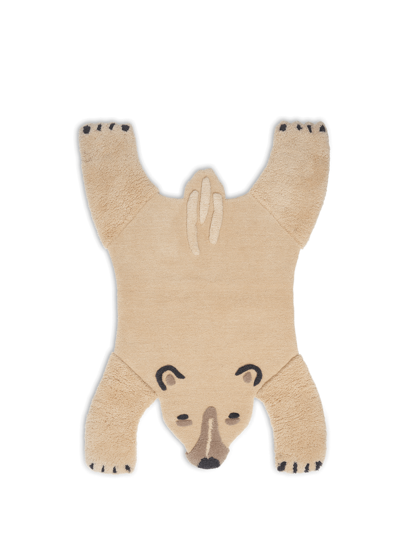 Hand Tufted Polar Bear Shape Woolen Carpet on sale for Living Room Bedroom , Bear Skin pattern Rug , gift for home