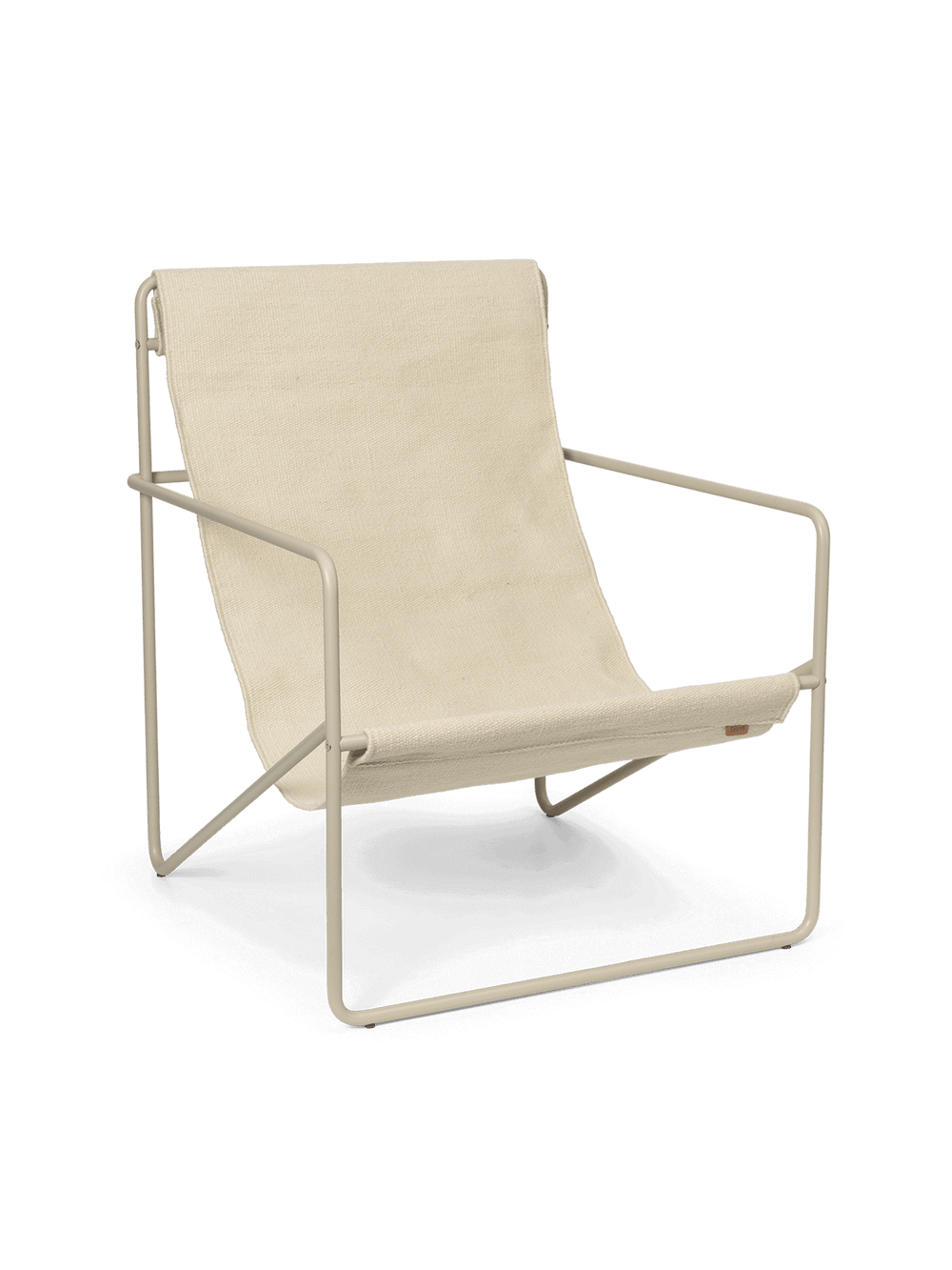 Desert Lounge Chair in Kaschmir mit Sitzfläche in Wolkengrau, Schrägansicht