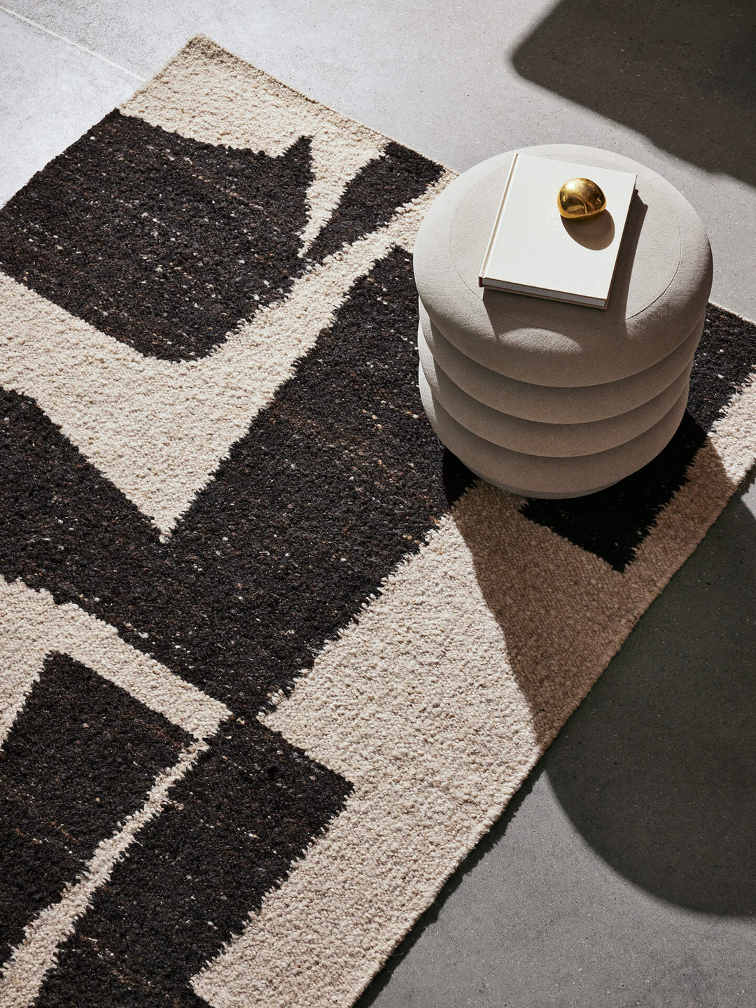 Piece Rug – Off-white/Dark Brown | A rug brimming with character | ferm ...