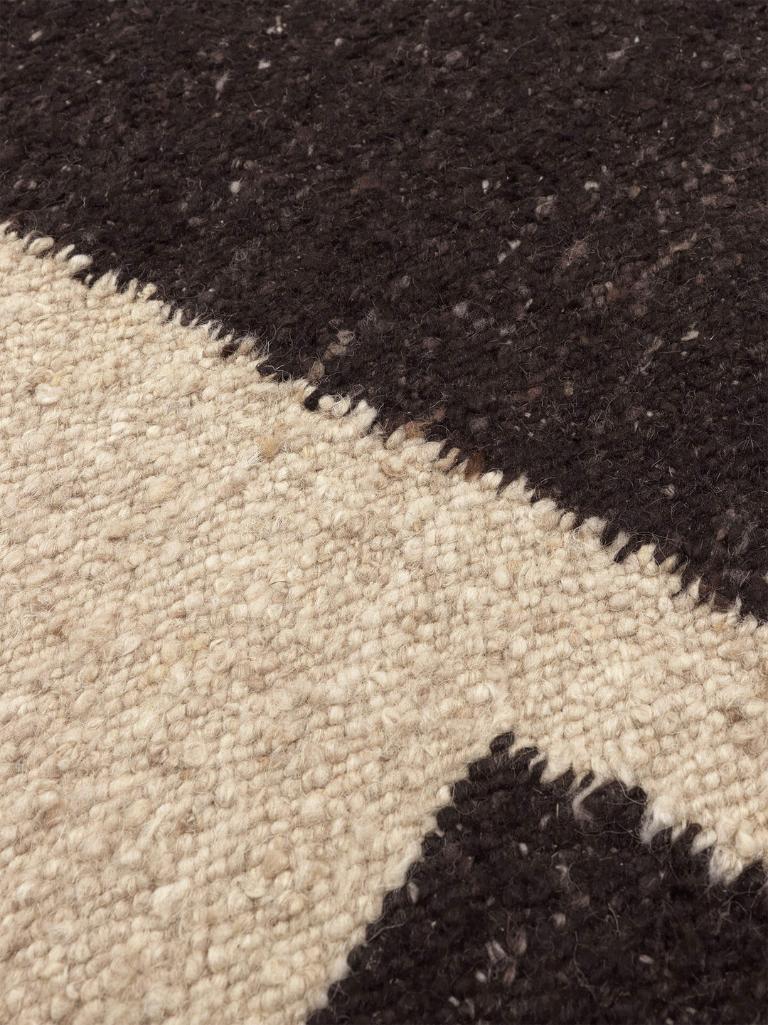 Piece Rug – Off-white/Dark Brown | A rug brimming with character | ferm ...