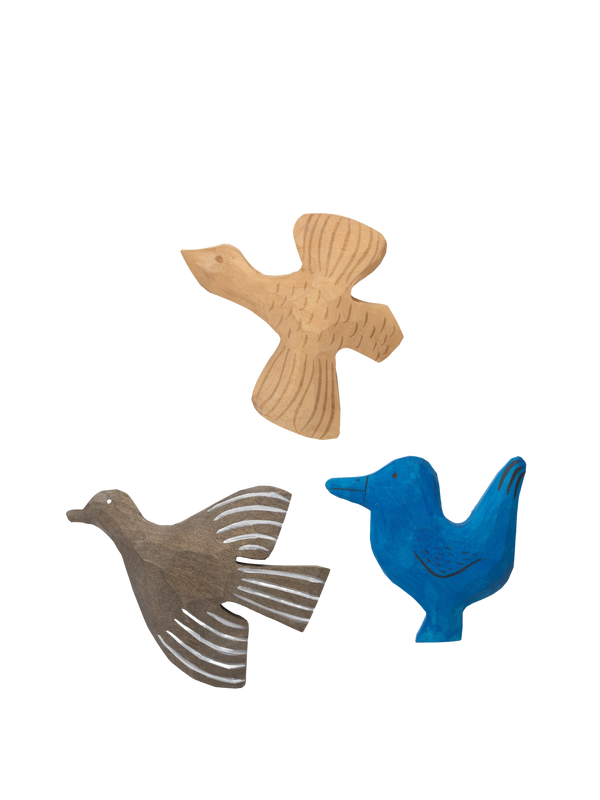 Bird Hooks Gift Set - Anthracite/Natural/Blue