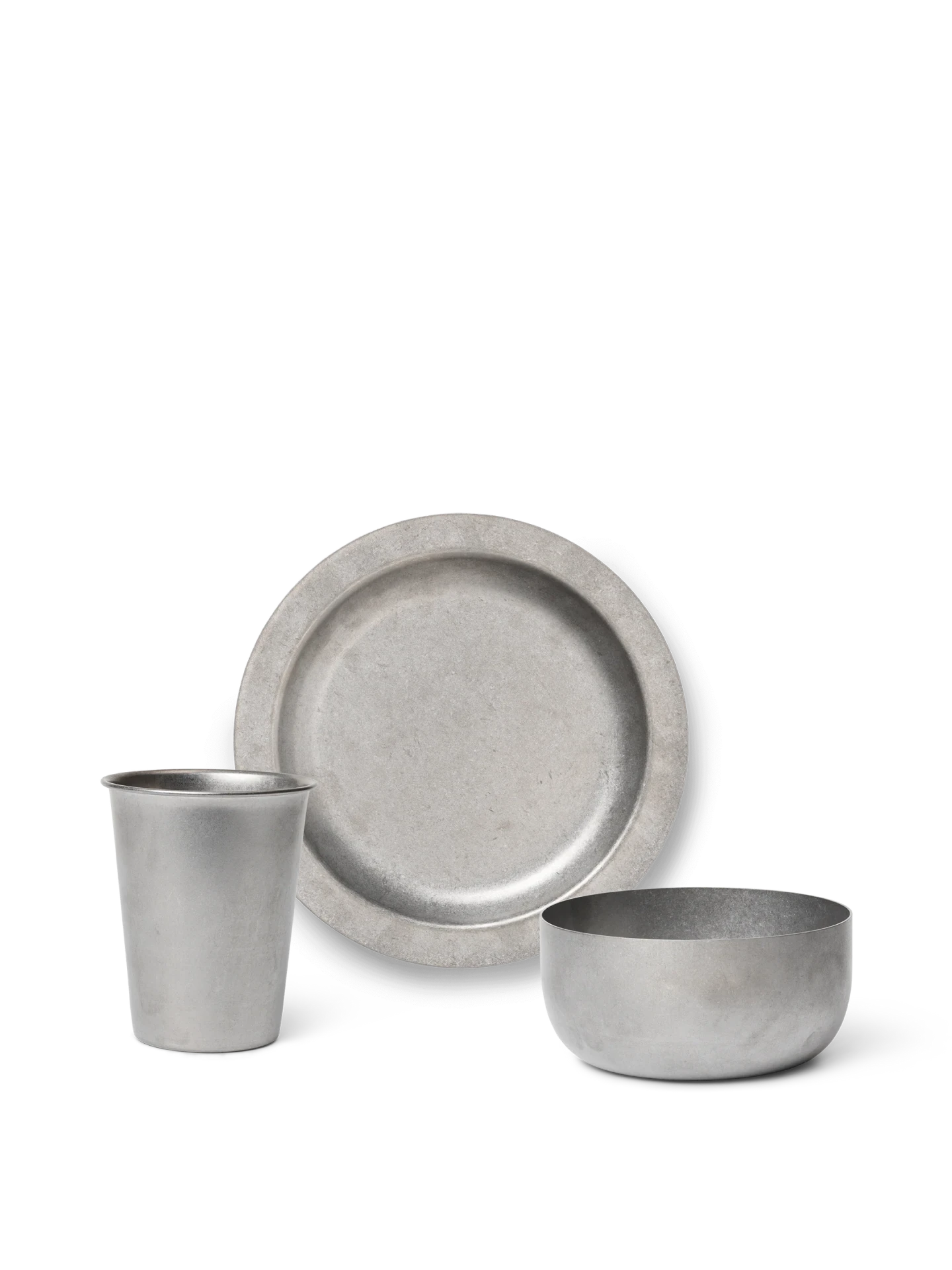 Tumbled Cup, Bowl & Plate Gift Set