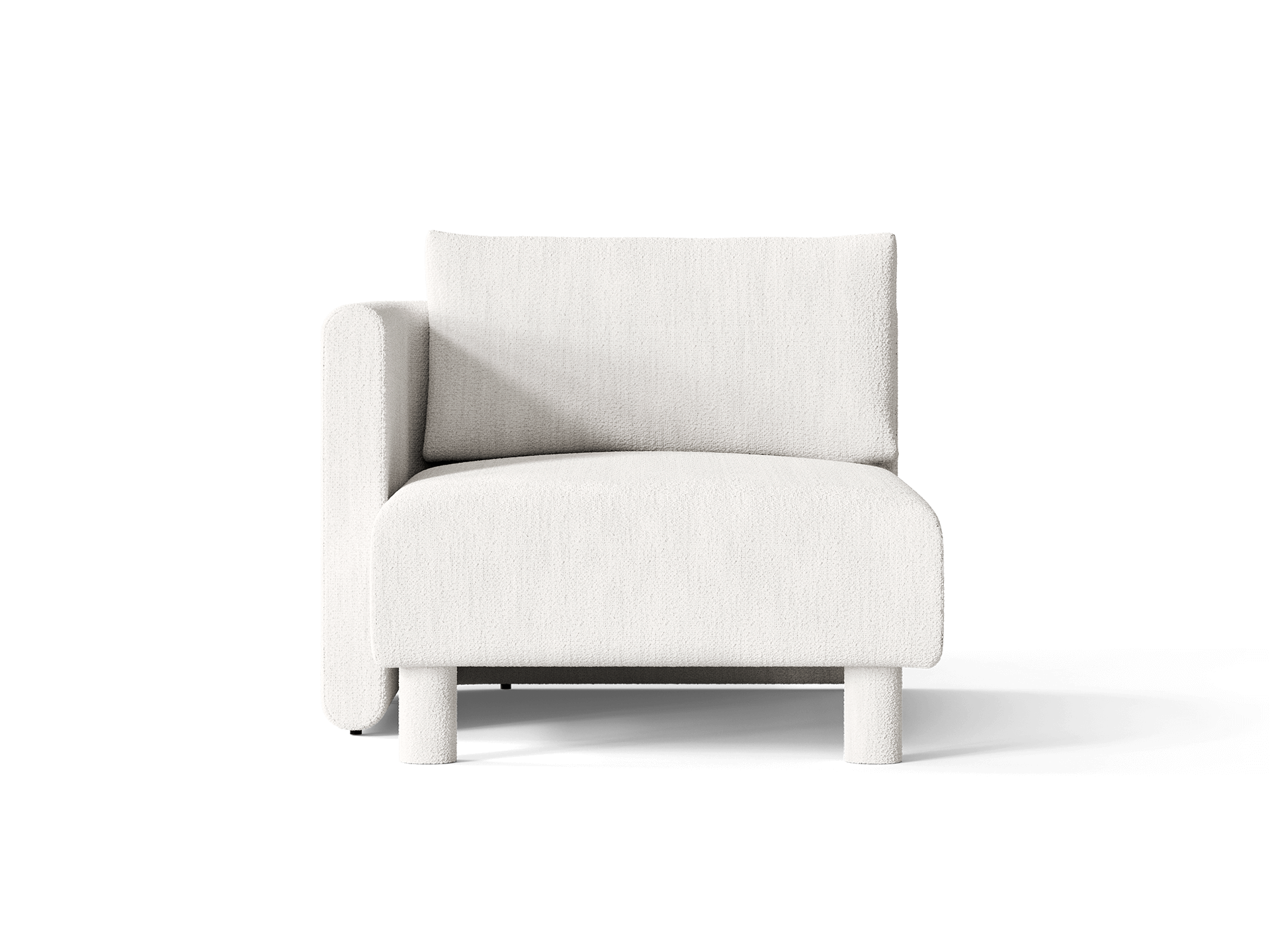 Ferm Living Dase Sofa Chaise Longue Right Bouclé In White