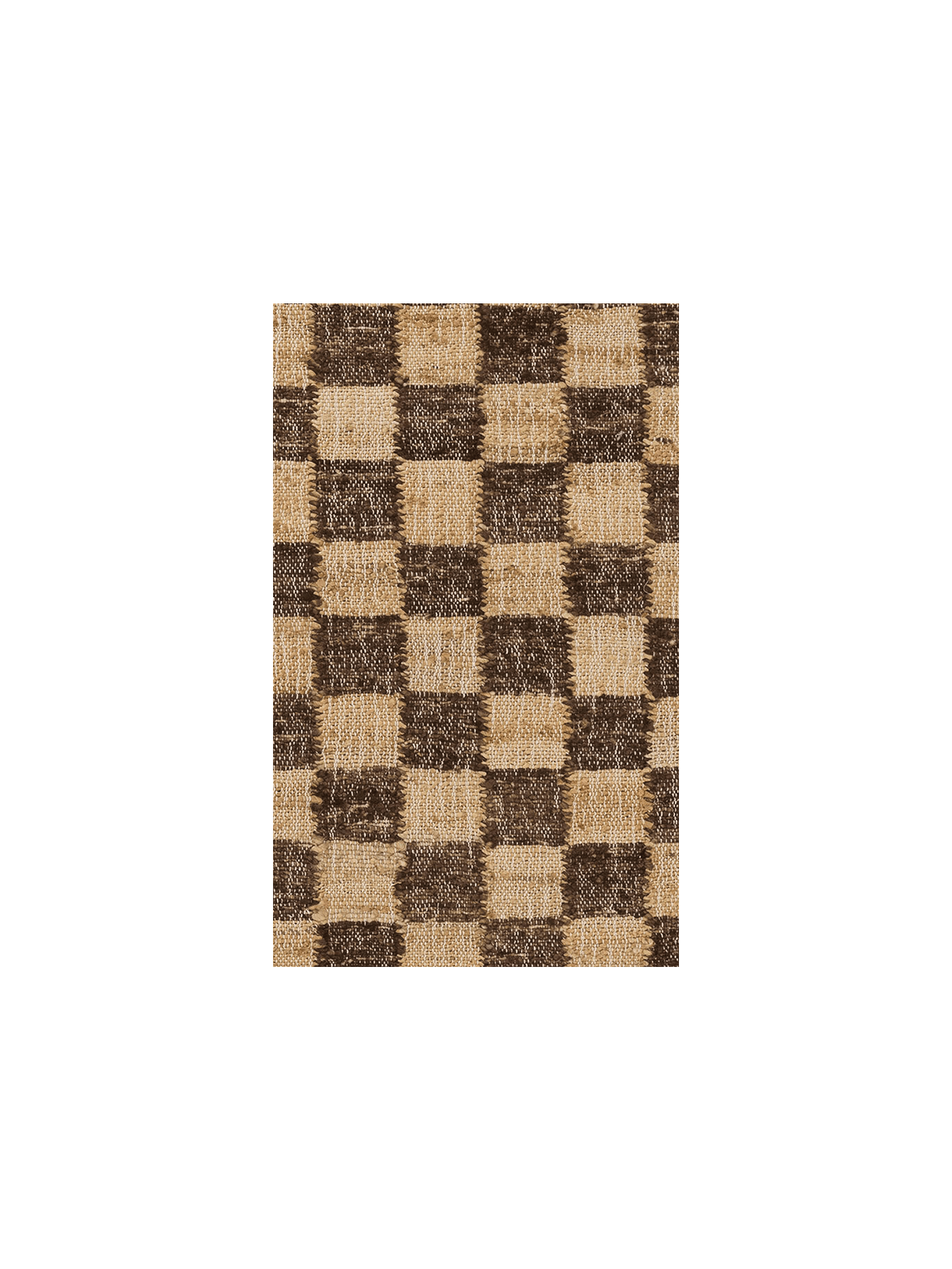 Rug Sample - Check Wool Jute - Coffee/Natural