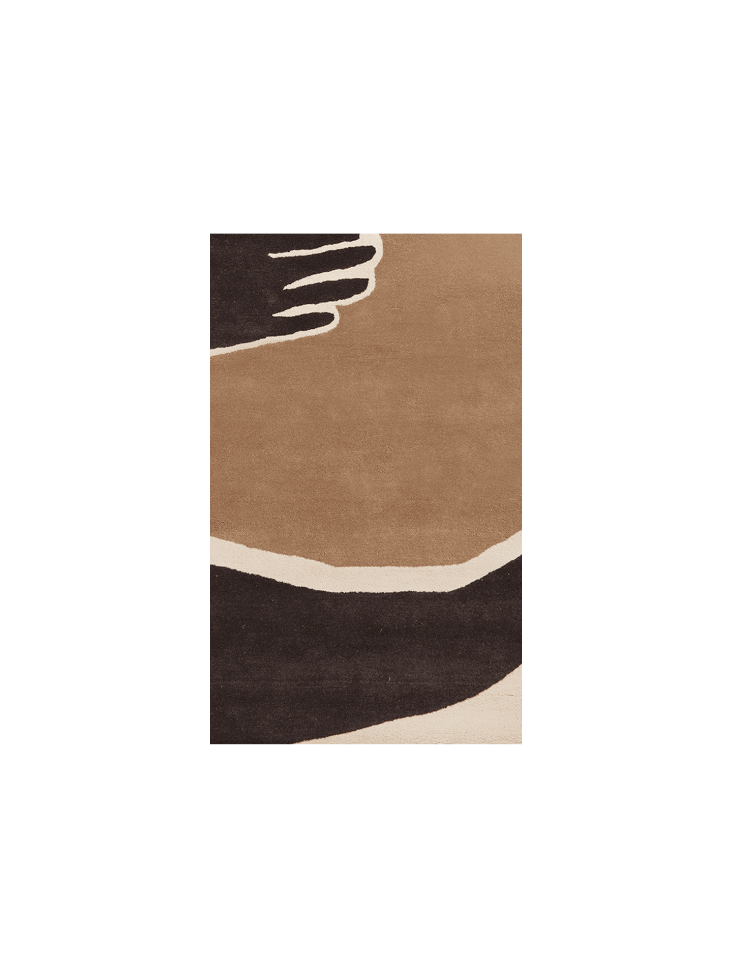 Rug Sample - Pose Tufted - Dark Coffee/Off-white