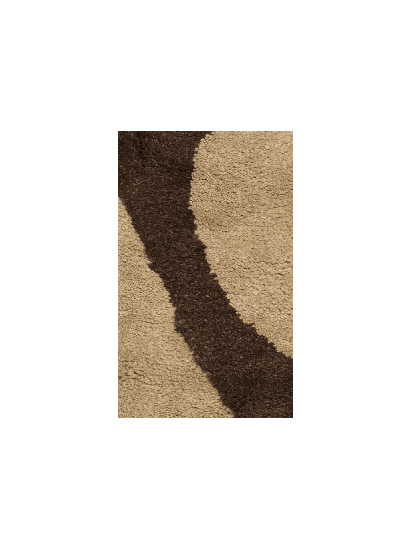Rug Sample - Abstract - Brown/Off-white