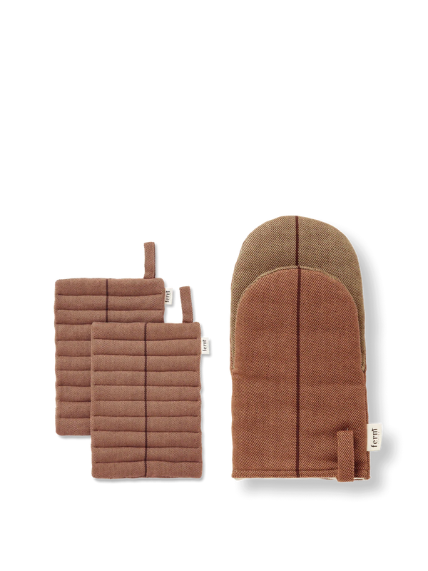 Ito Pot Holder & Oven Mitt Gift Set - Hazel