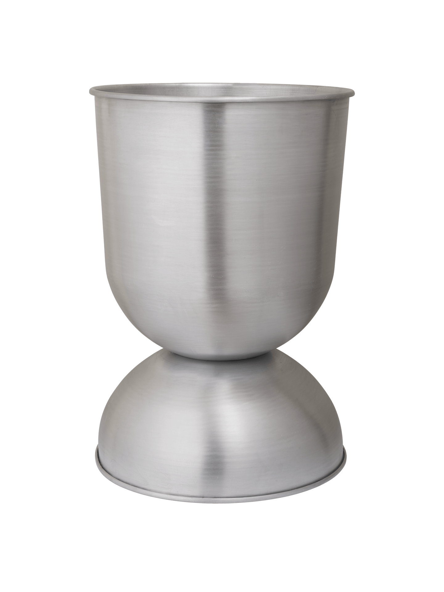 Hourglass Pot - Large - Aluminium