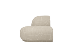 Rico Sofa Open End Left en Can Lis arena/blanco roto con patrón de líneas en relieve, vista lateral