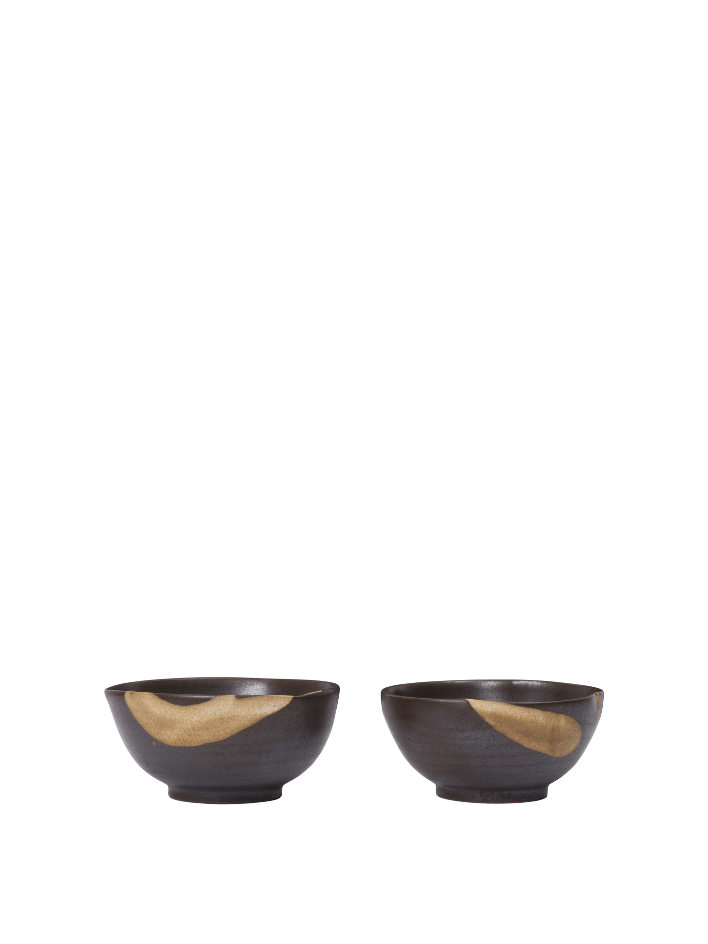 Koyo Bowls - Ø8.5 - Set of 2 - Dark Brown/Buff