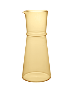 Boya Carafe in geel met een ronde ring aan de hals en schenktuit