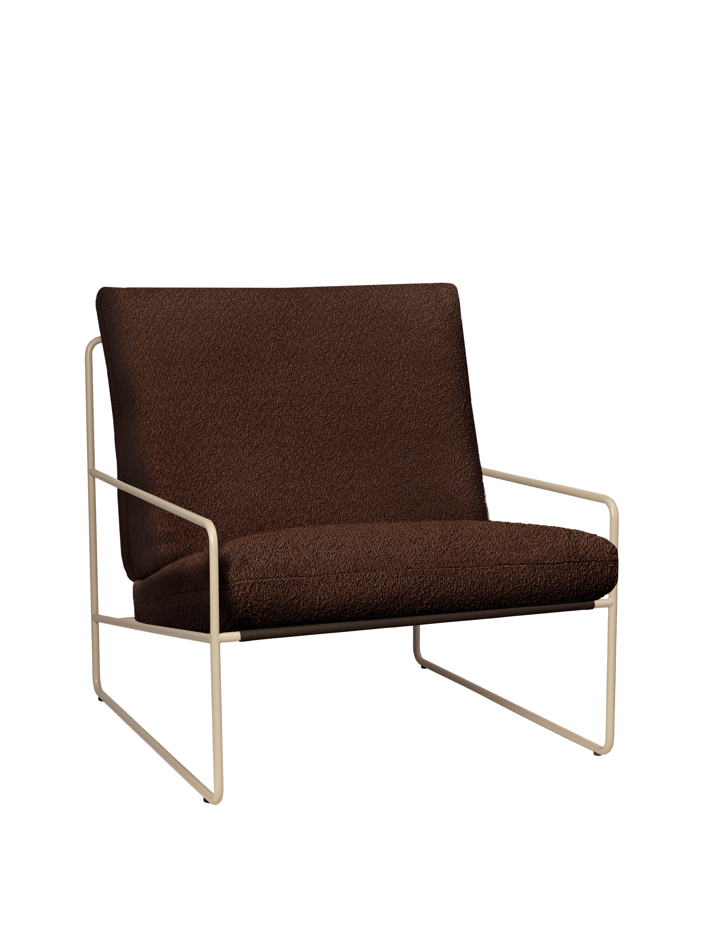 Desert 1-seater - Cashmere - Pure Bouclé - Chestnut