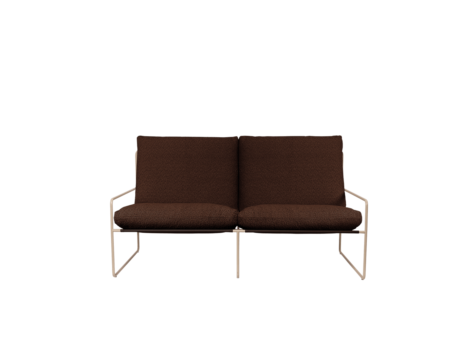 Desert 2-seater - Cashmere - Pure Bouclé - Chestnut