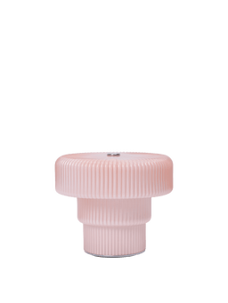 Ripple Portable Lamp en rose pâle, petite, avec verre nervuré en forme étagée
