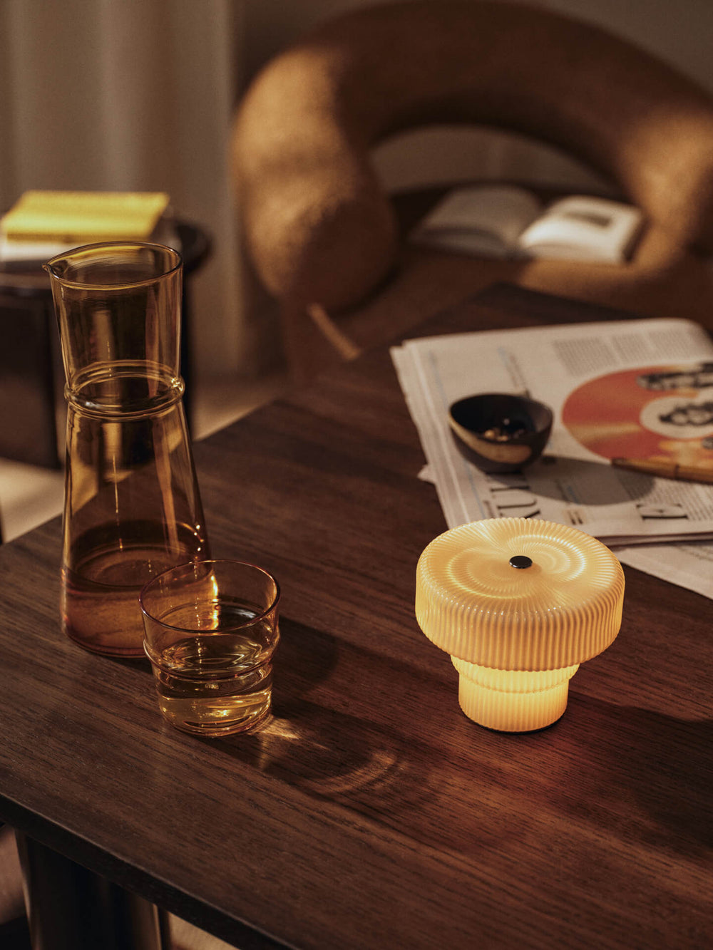 Quicklime Lamp Ripple Portable Lamp - Beige – Ferm Living