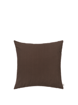 Sen Cushion in Schokoladenbraun, quadratisch mit schlicht gewebter Oberfläche