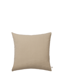 Sen Cushion en el tono beige cachemir, cuadrado con superficie tejida