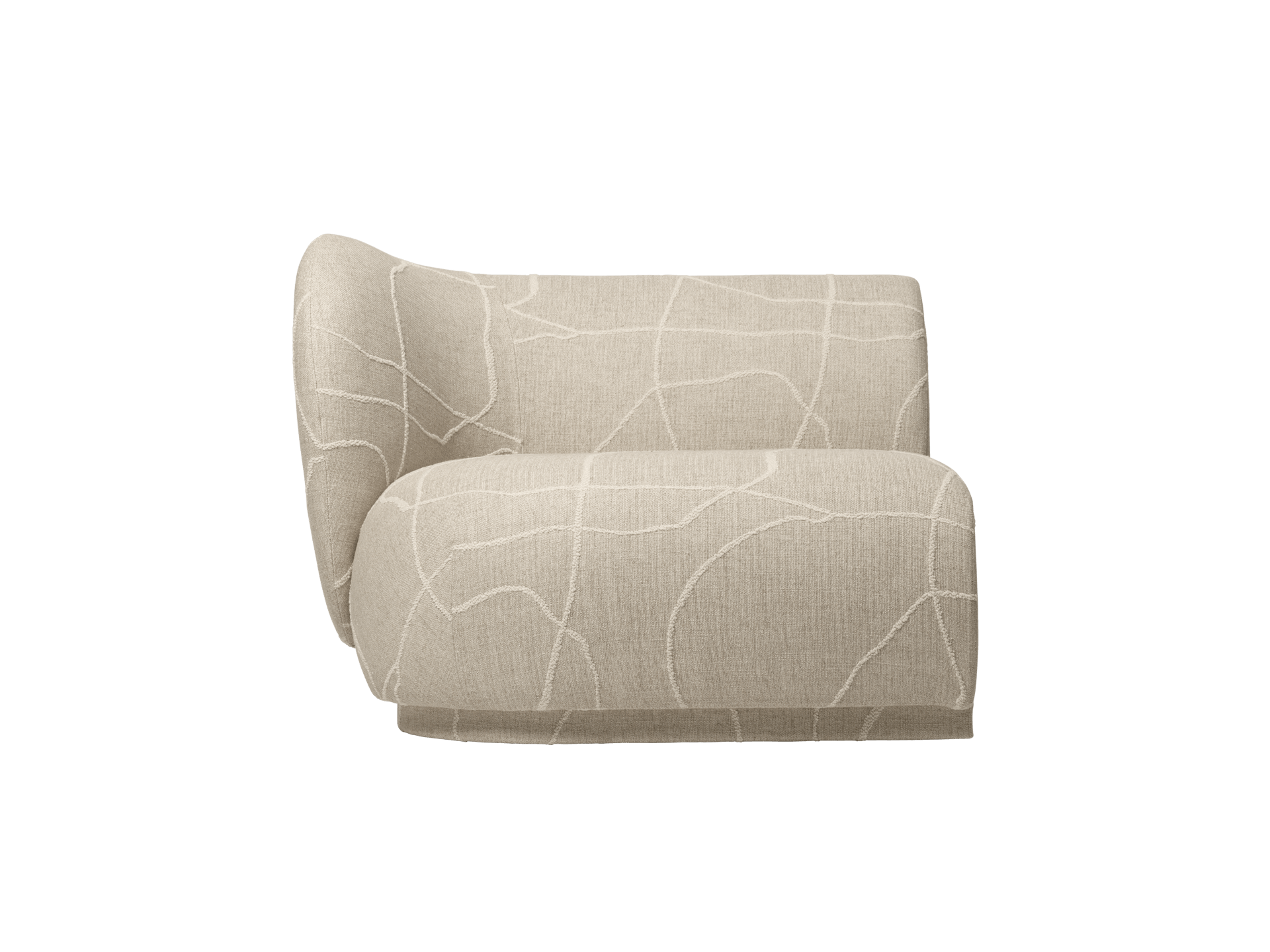 Rico Sofa Armrest Left - Can Lis - Sand/Off-White