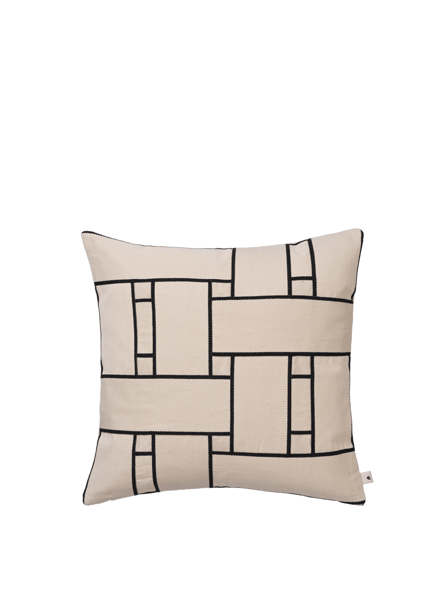 Lattice Offset Cushion Cover - Off-White/Black – Ferm Living