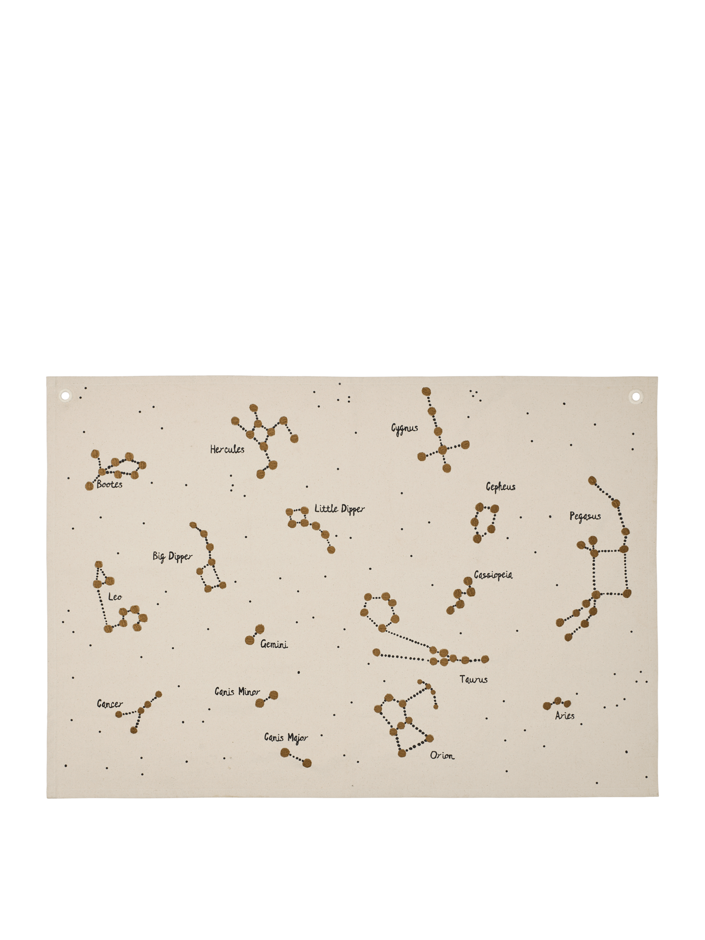 Constellation Textile Map - Undyed