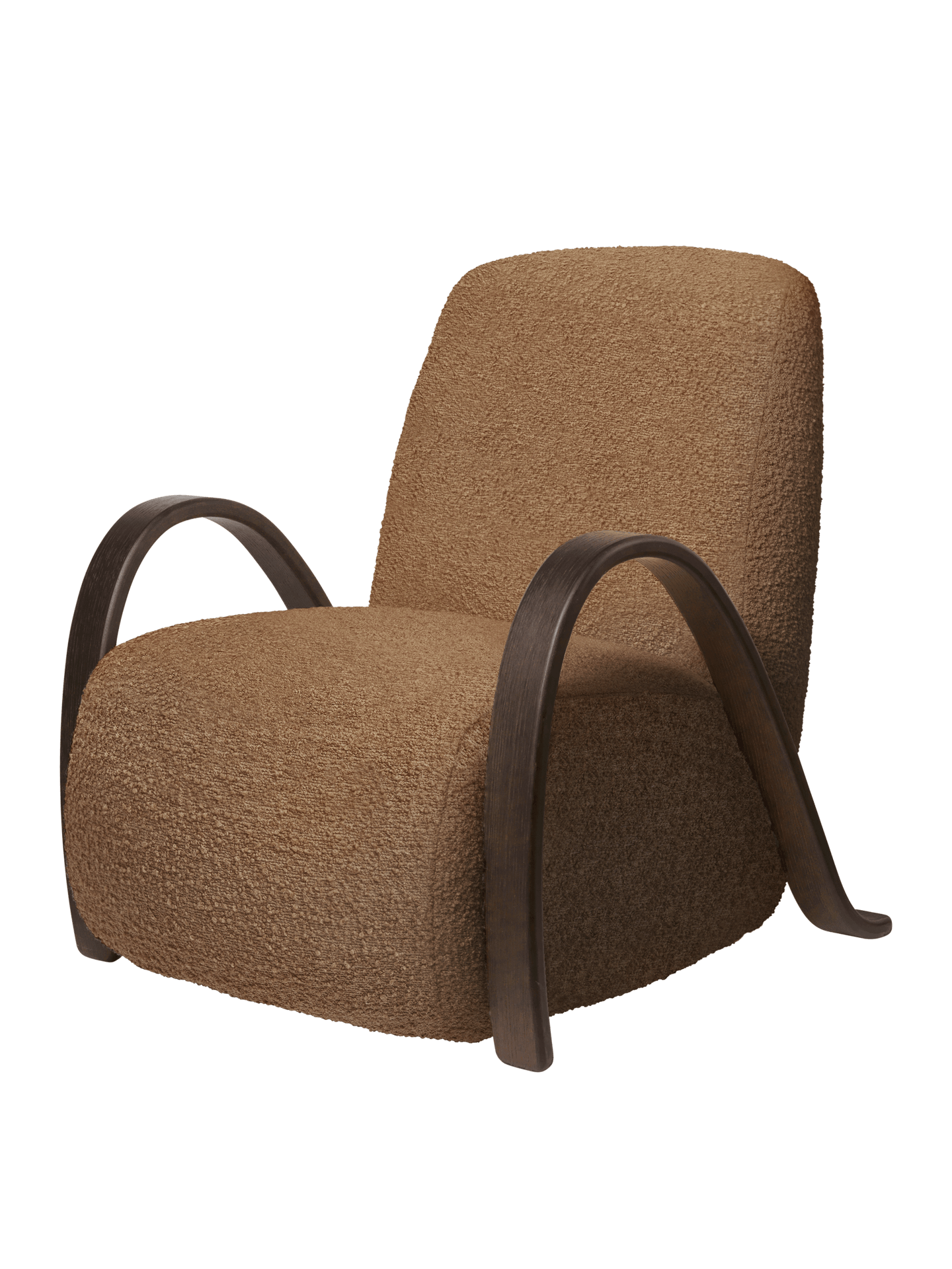 Buur Lounge Chair - Raw Bouclé - Tan