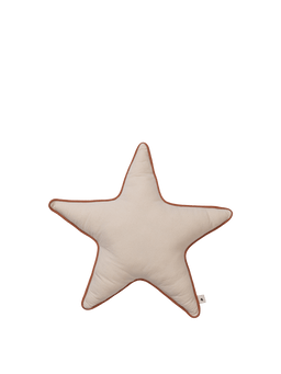 Star Cushion in ongekleurd met contrasterende paspel langs de randen