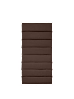 Dapple Chair Cushion in donker chocoladebruin, zit- en rugkussen met baanstiksel