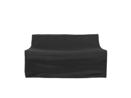 Desert 2-seater Protective Cover in black fitted over a two-seater sofa