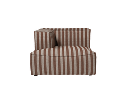 Catena Sofa Chaise Longue Left L600 in Louisiana sand/chocolate stripe