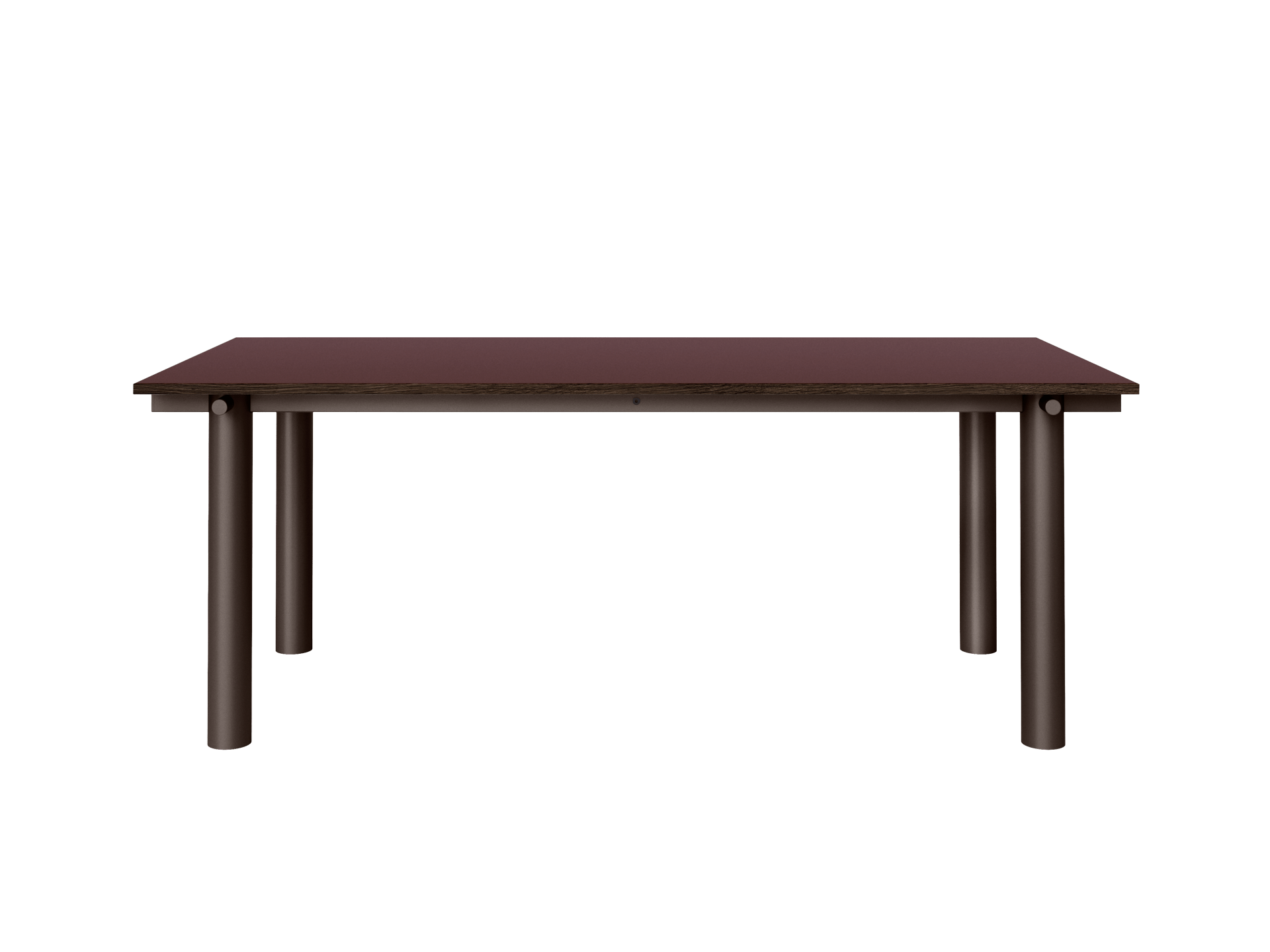 Atura Dining Table - Dark Chocolate/Burgundy Linoleum