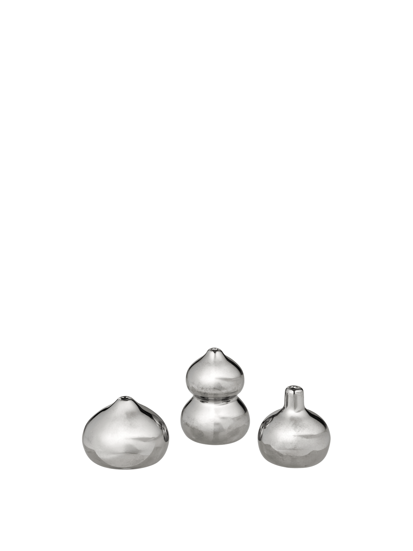 Komo Mini Vases - Set of 3 - Silver