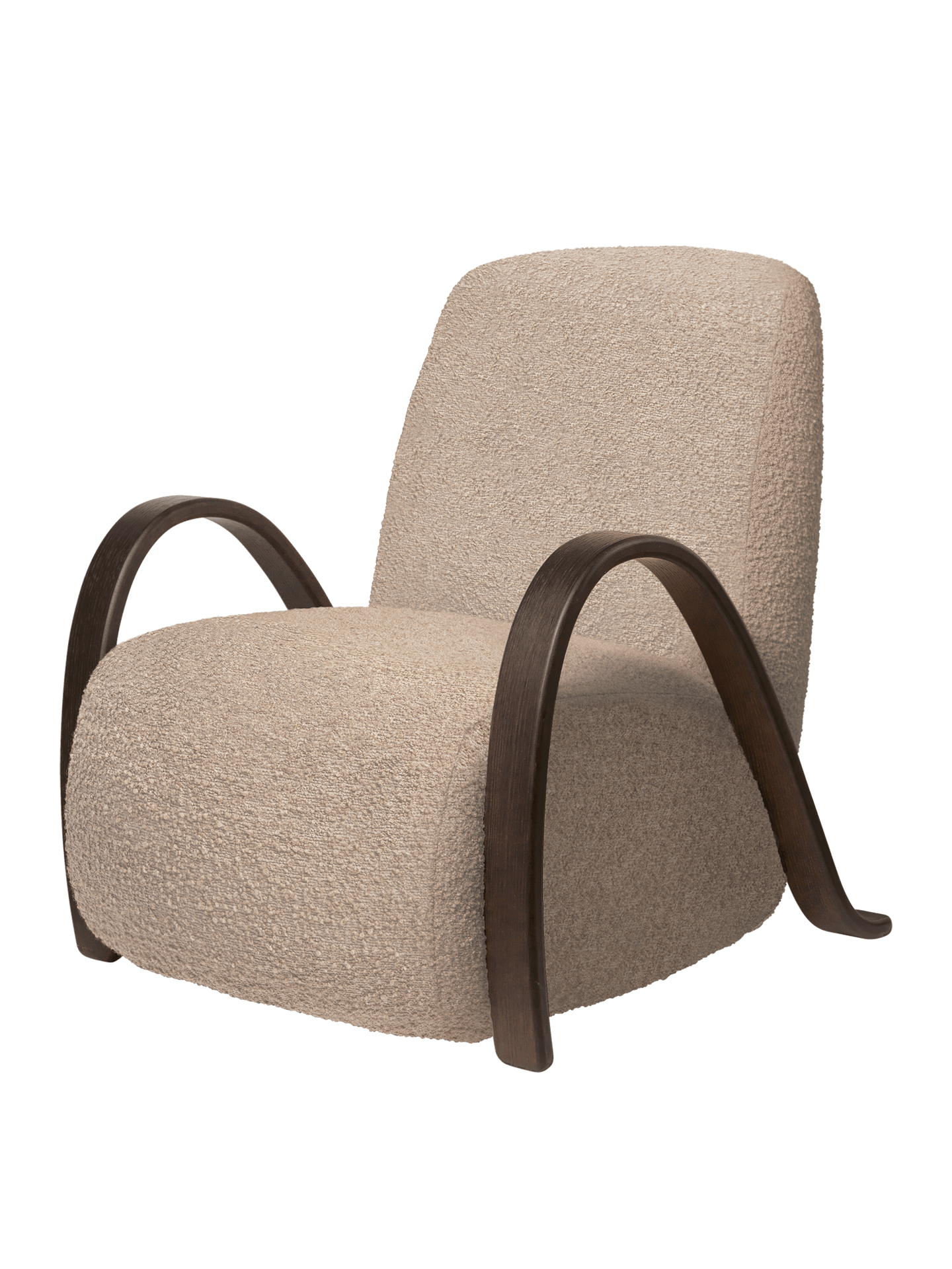 Buur Lounge Chair - Raw Bouclé - Natural