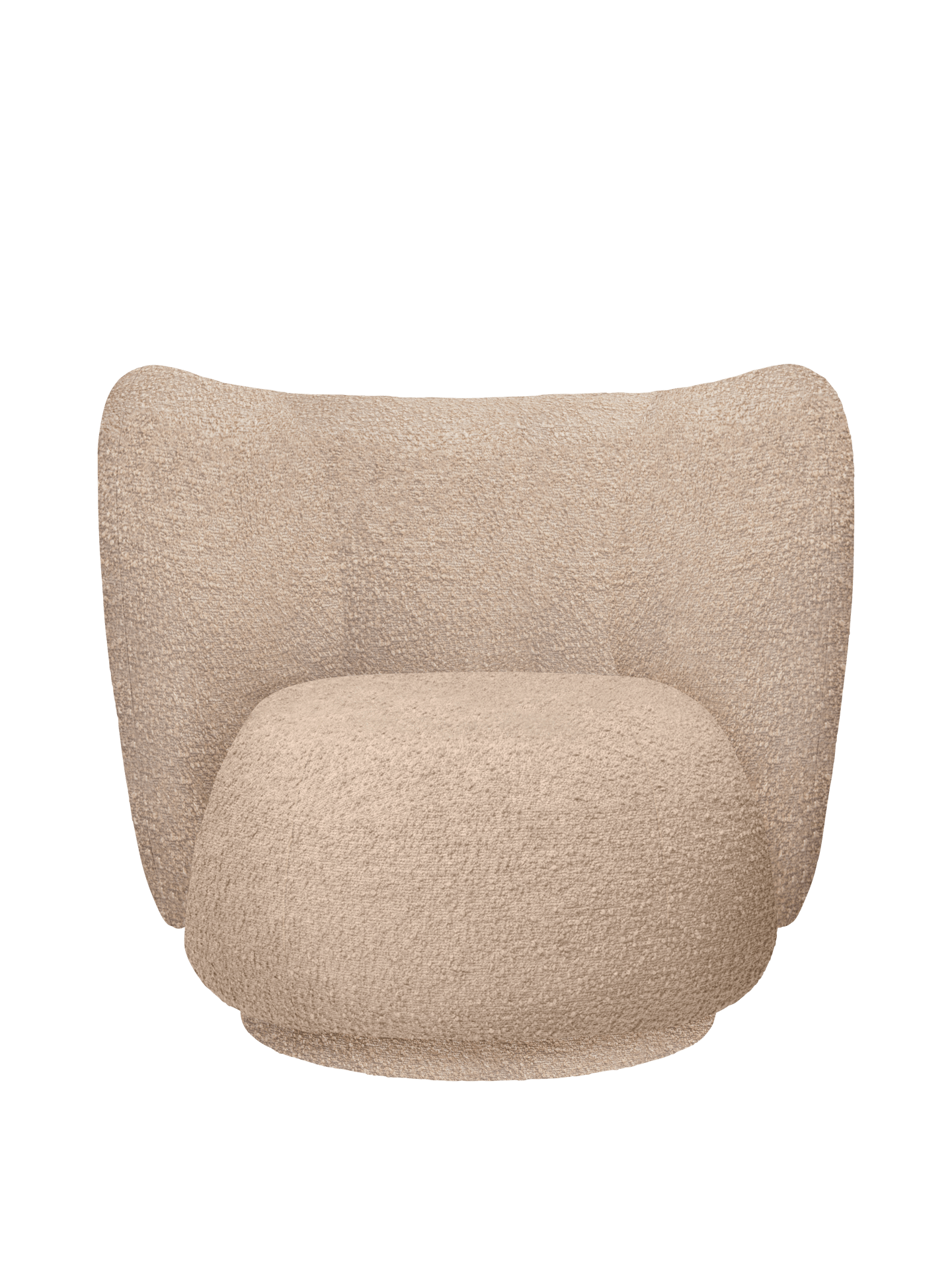 Rico Lounge Chair - Swivel - Raw Bouclé - Natural