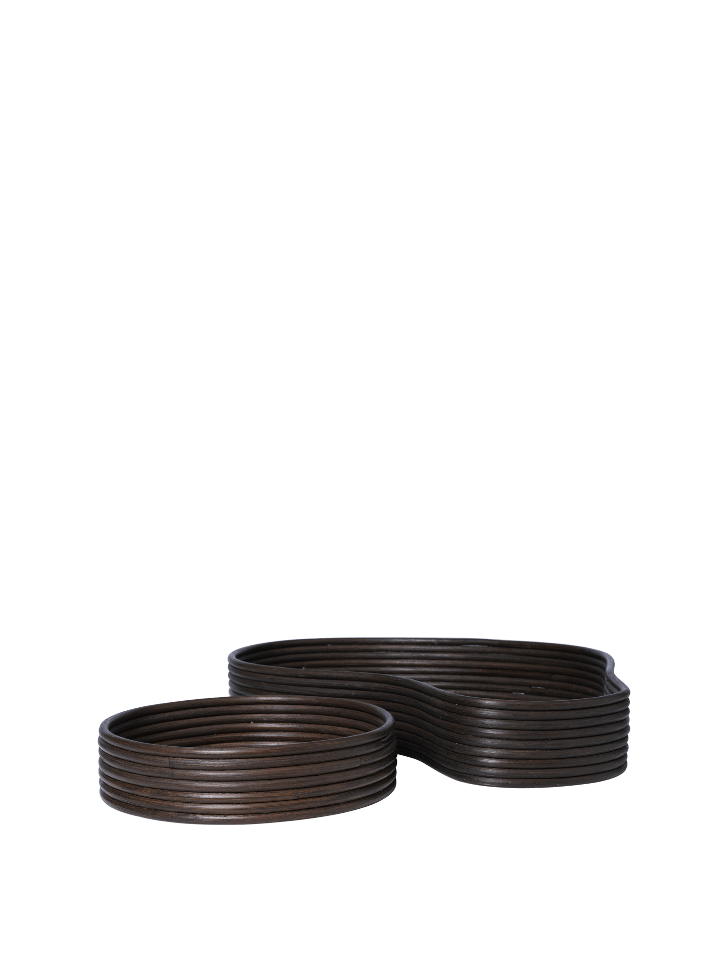 Isola Trays - Set of 2 - Dark Stained