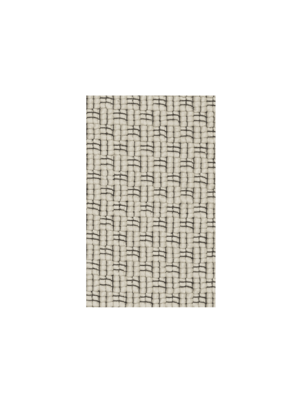 Udo rug sample in off-white/black with chunky basketweave texture