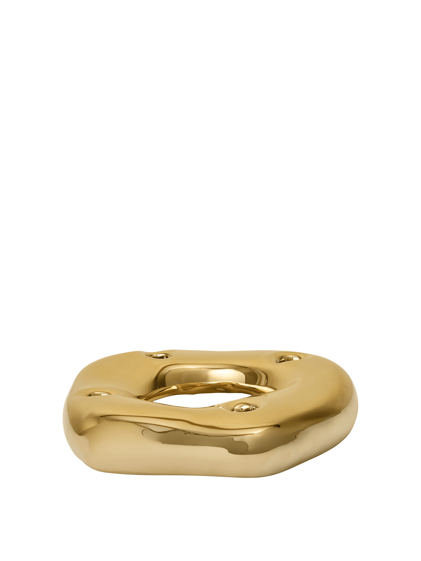 Bellure Ring Candle Holder - Brass Finish