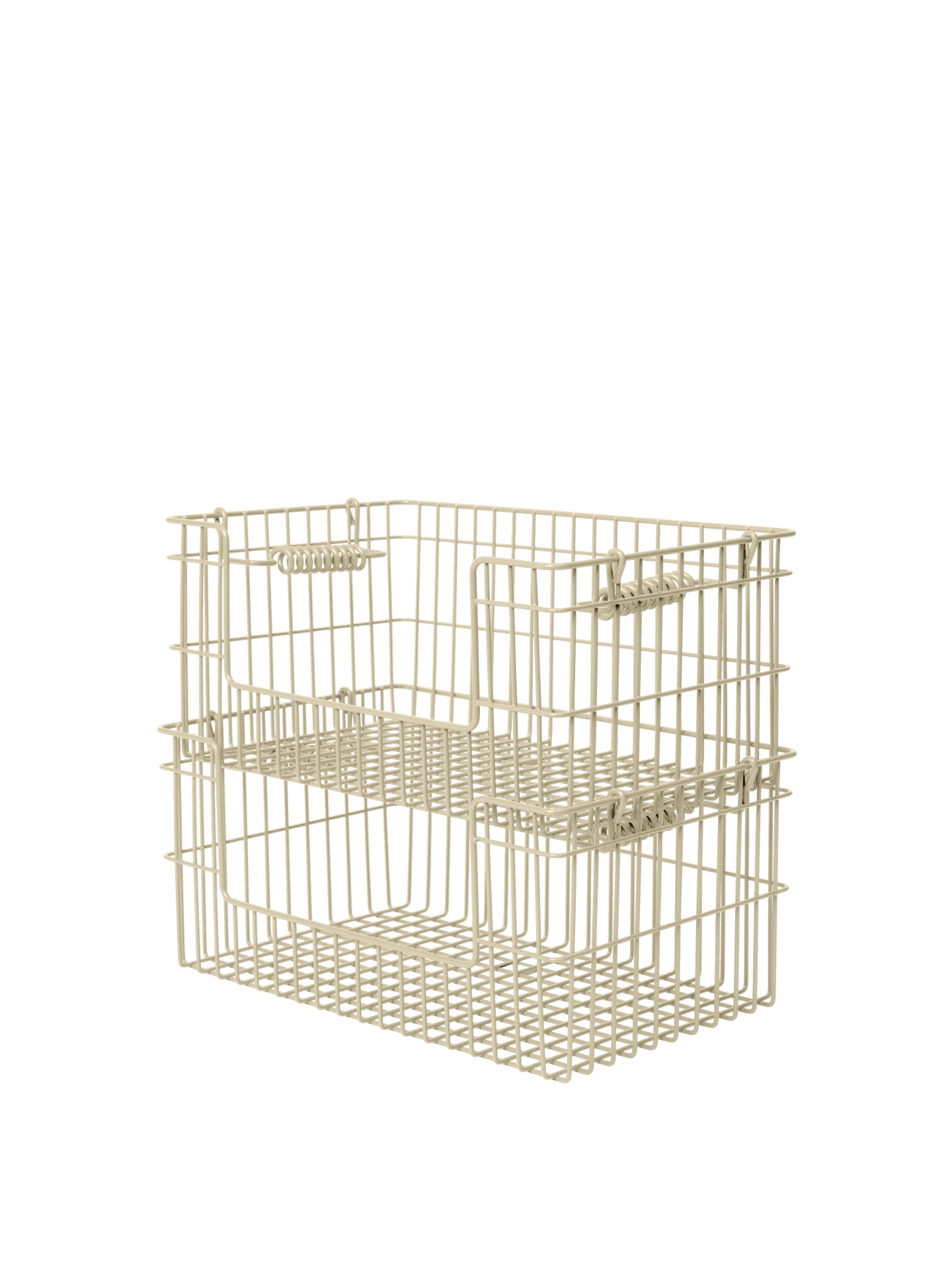 Cala Open Stackable Basket - Set of 2 - Cashmere