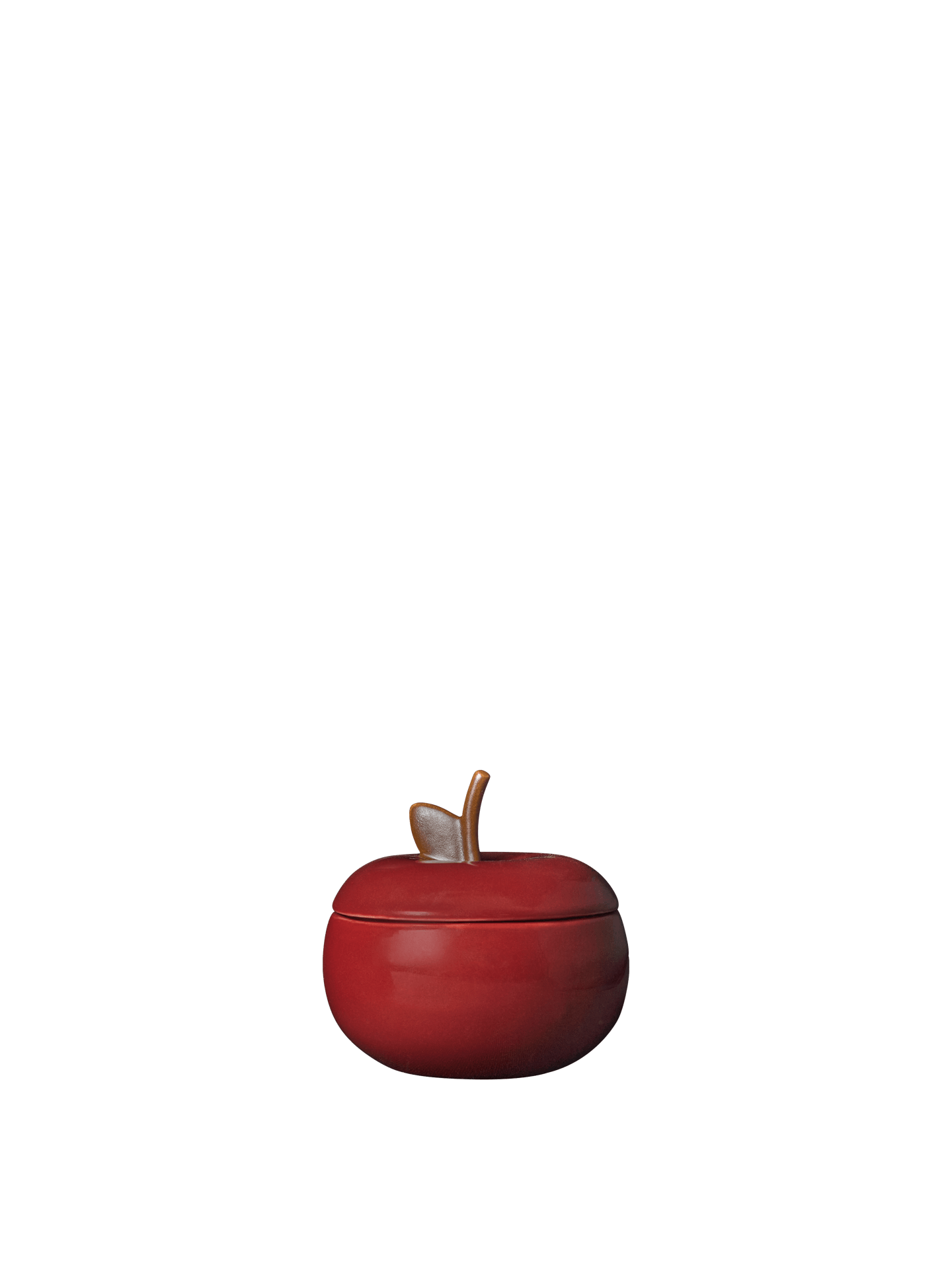 Apple Ceramic Container - Deep Red