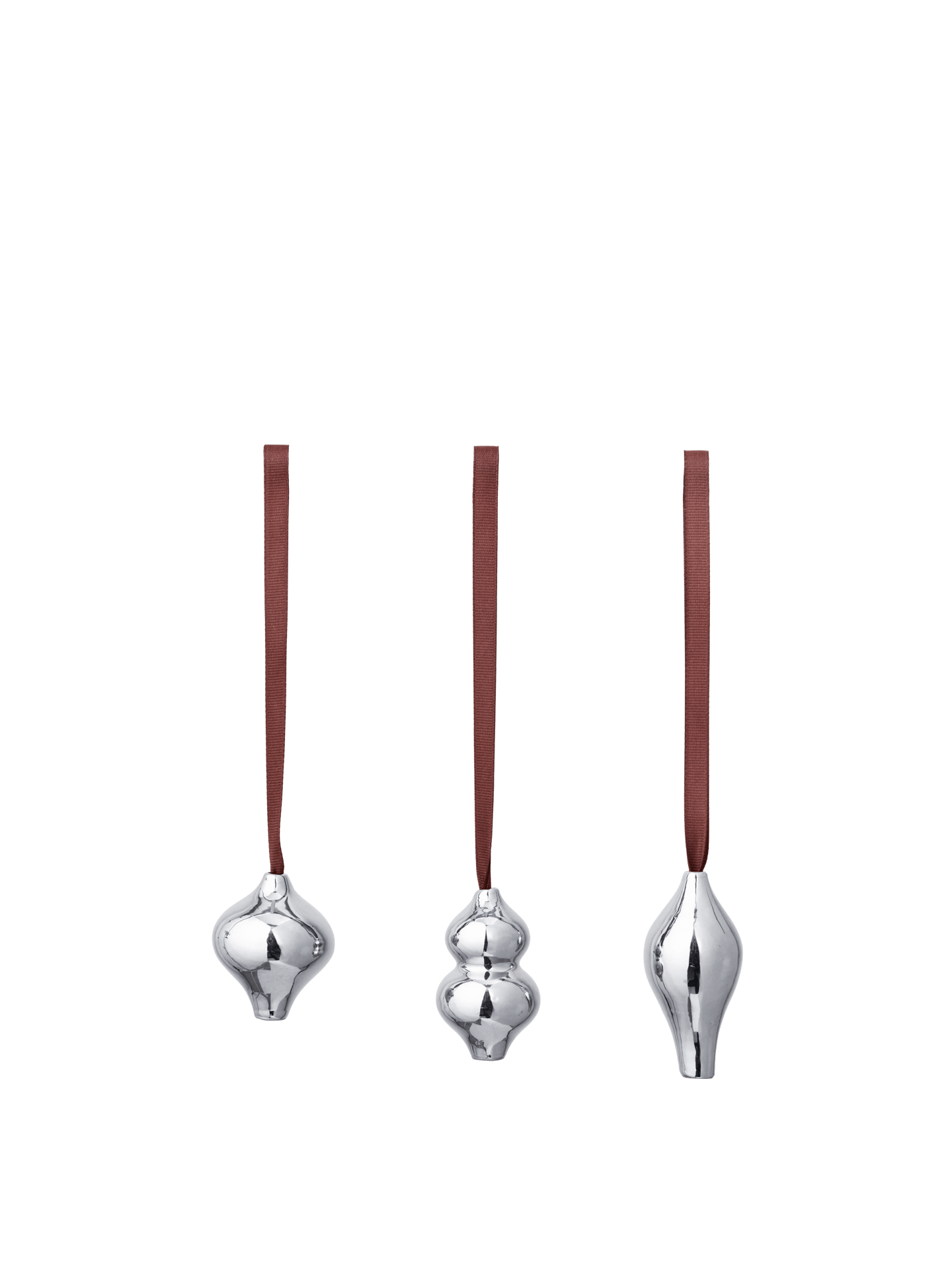 Komo Ornaments - Set of 3 - Silver