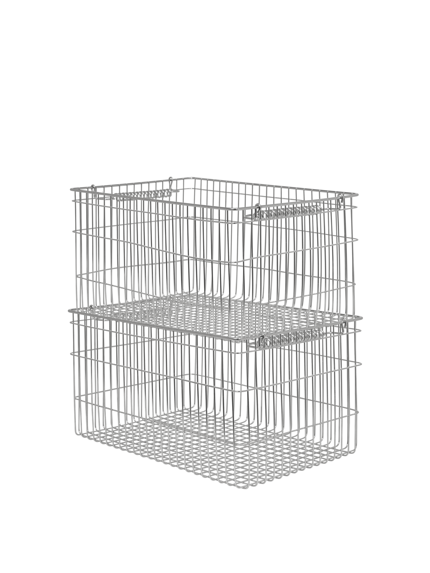 Cala Stackable Baskets - Set of 2 - Stainless Steel
