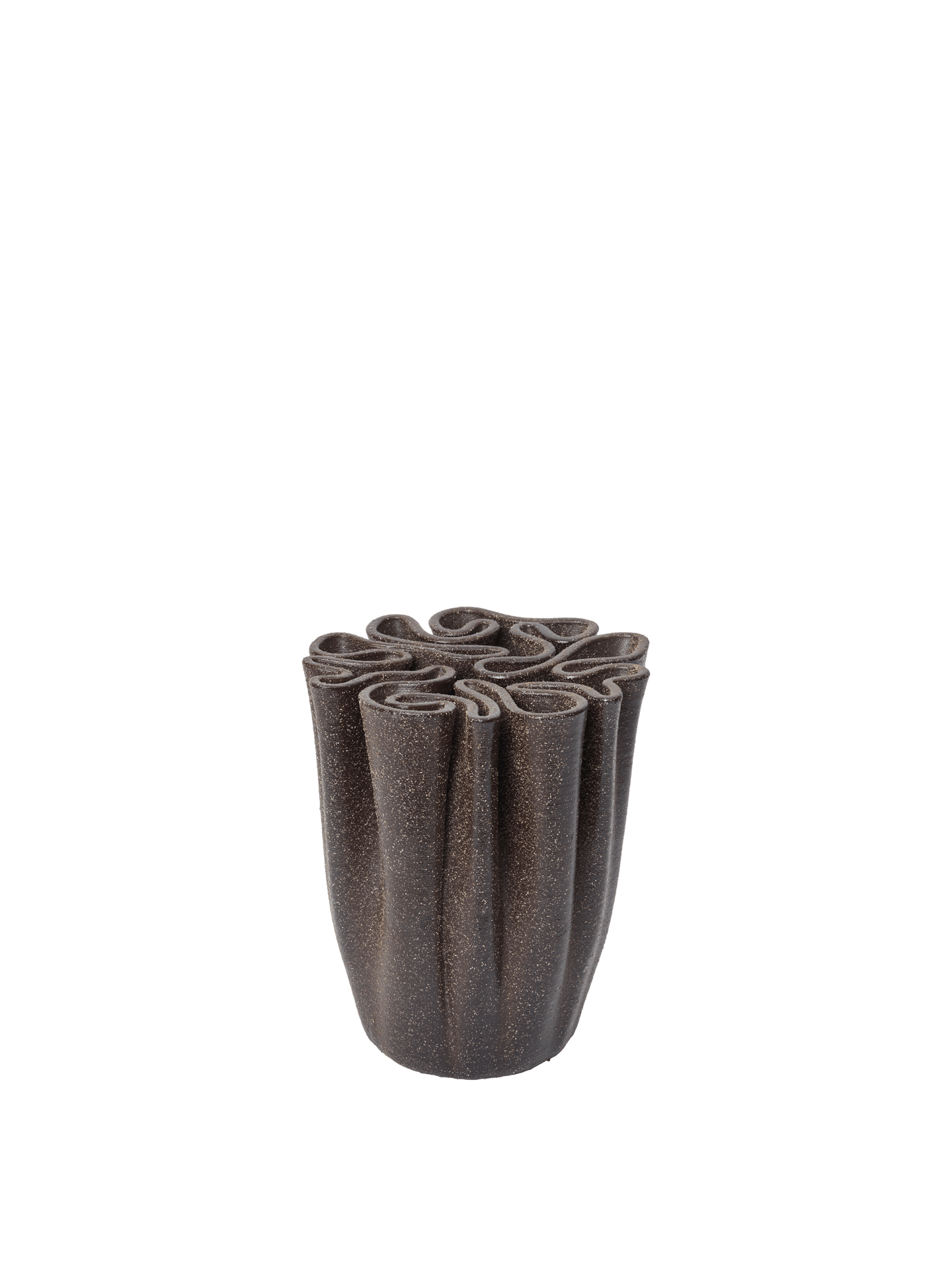 Dedali Vase - Medium - Dark Brown