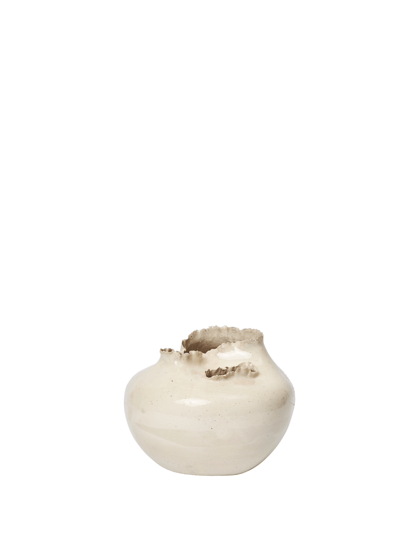 Tereo Round Vase - Off-White Speckle